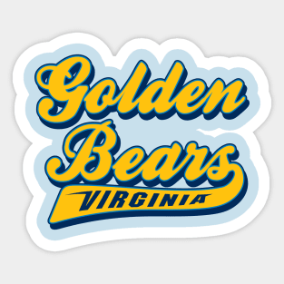 Golden Bears Text Logo Sticker